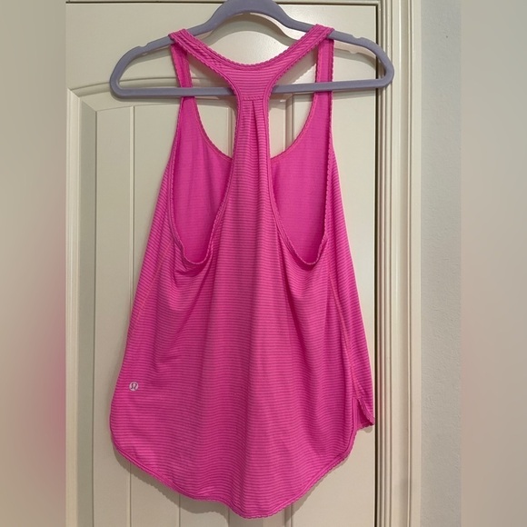 Lululemon 105 F Singlet *Silver Heathered Zing Pink Light Size 6 - Picture 4 of 8